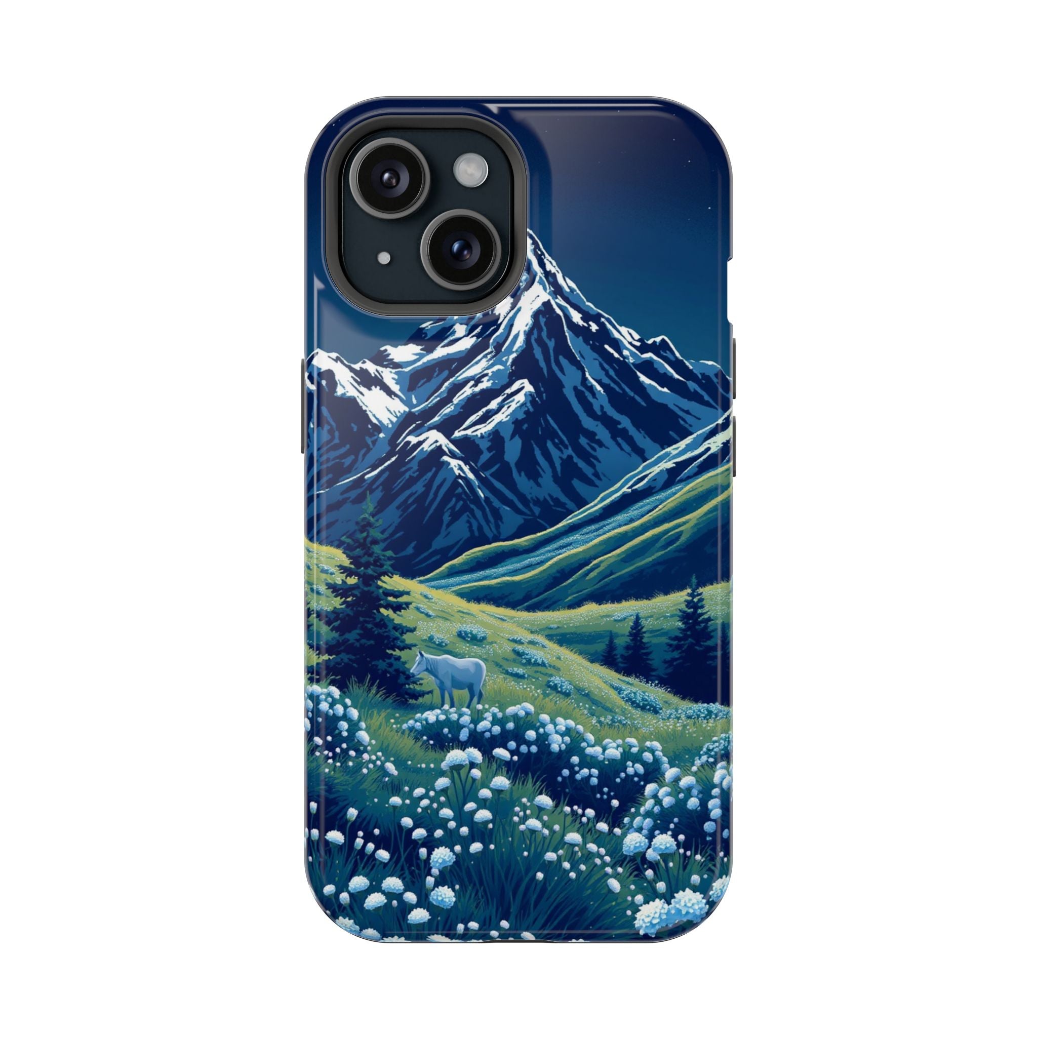 iPhone Midnight Blue And Silver Alpine Meadow Slim iPhone Everyday · iPhone Case
