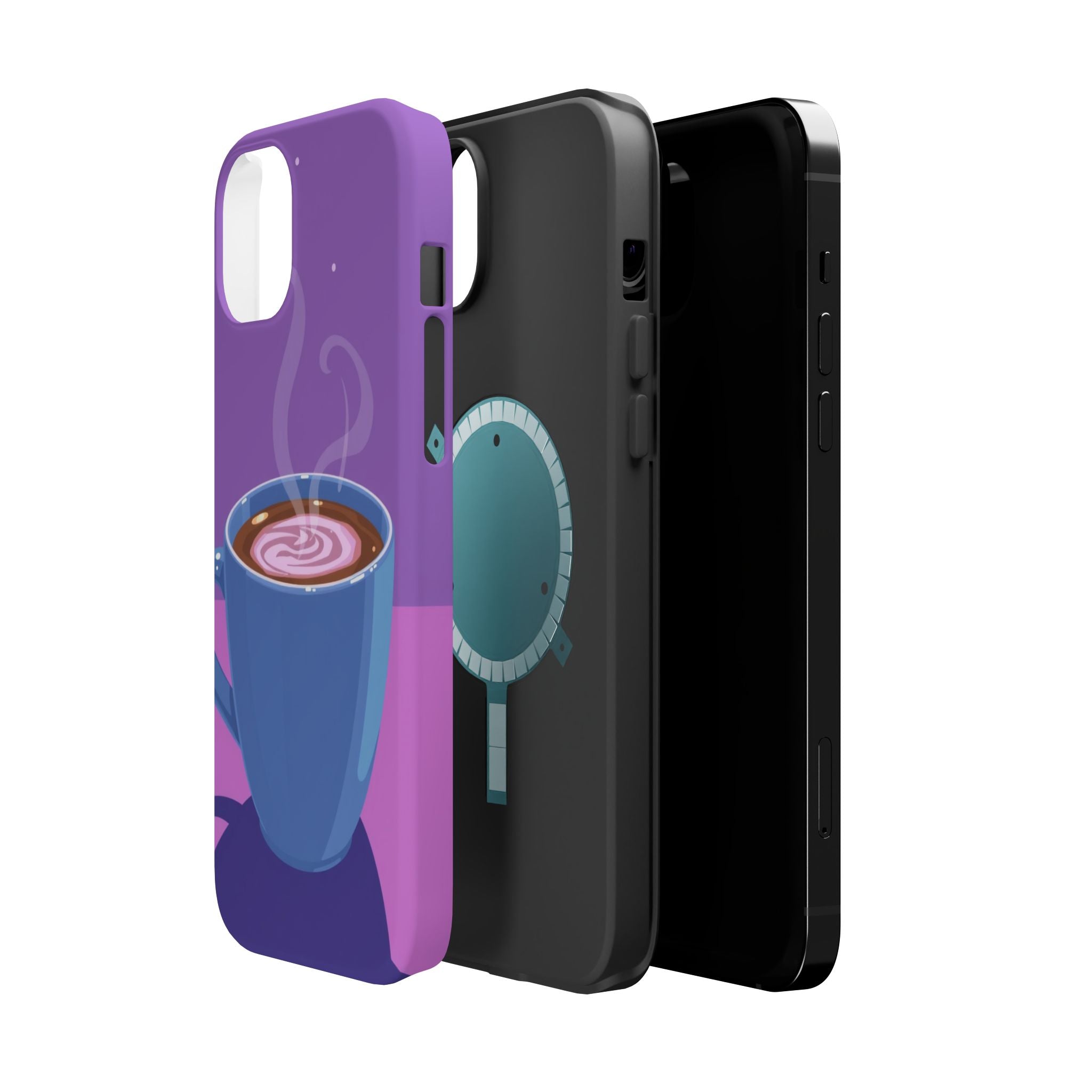 iPhone Emotional Support Coffee Pixel Art -Bit Soft Finish Everyday Case · iPhon