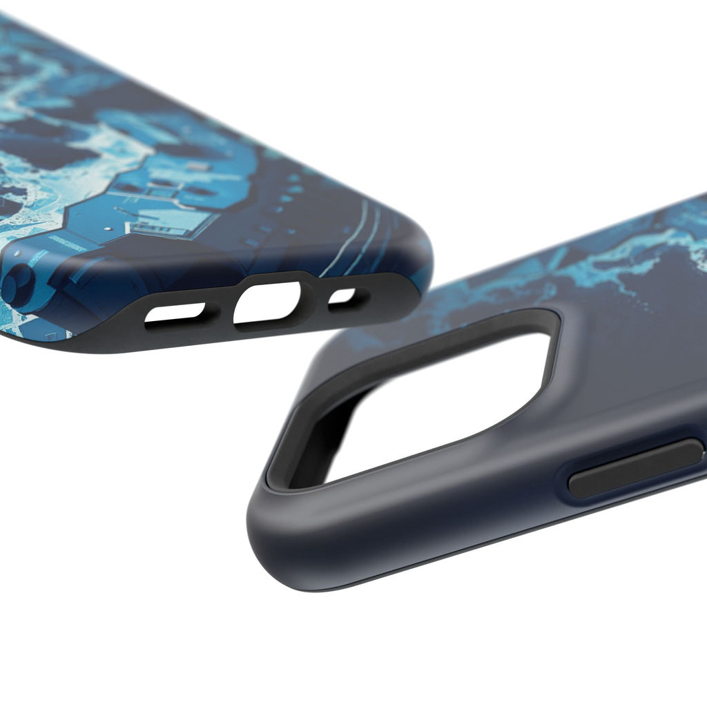 iPhone Midnight Blue And Silver Shoreline Aerial Clean iPhone Minimal · iPhone C