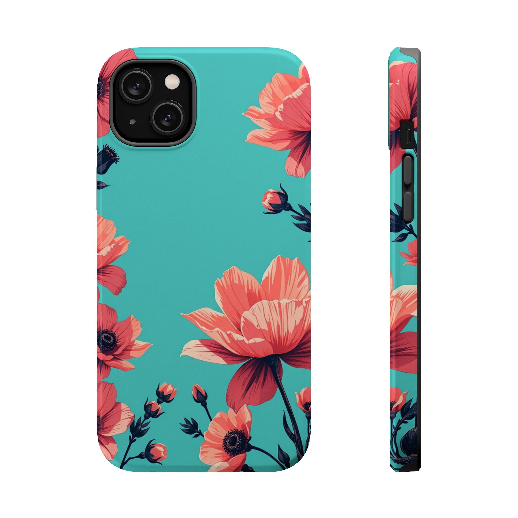 iPhone Floral Ink Wash Electric Art Slim Everyday Designer Case · iPhone Case