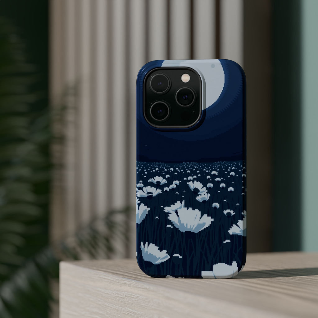 iPhone Poppy Field Pixel Art -Bit Bold Modern Everyday Snap Case · iPhone Case