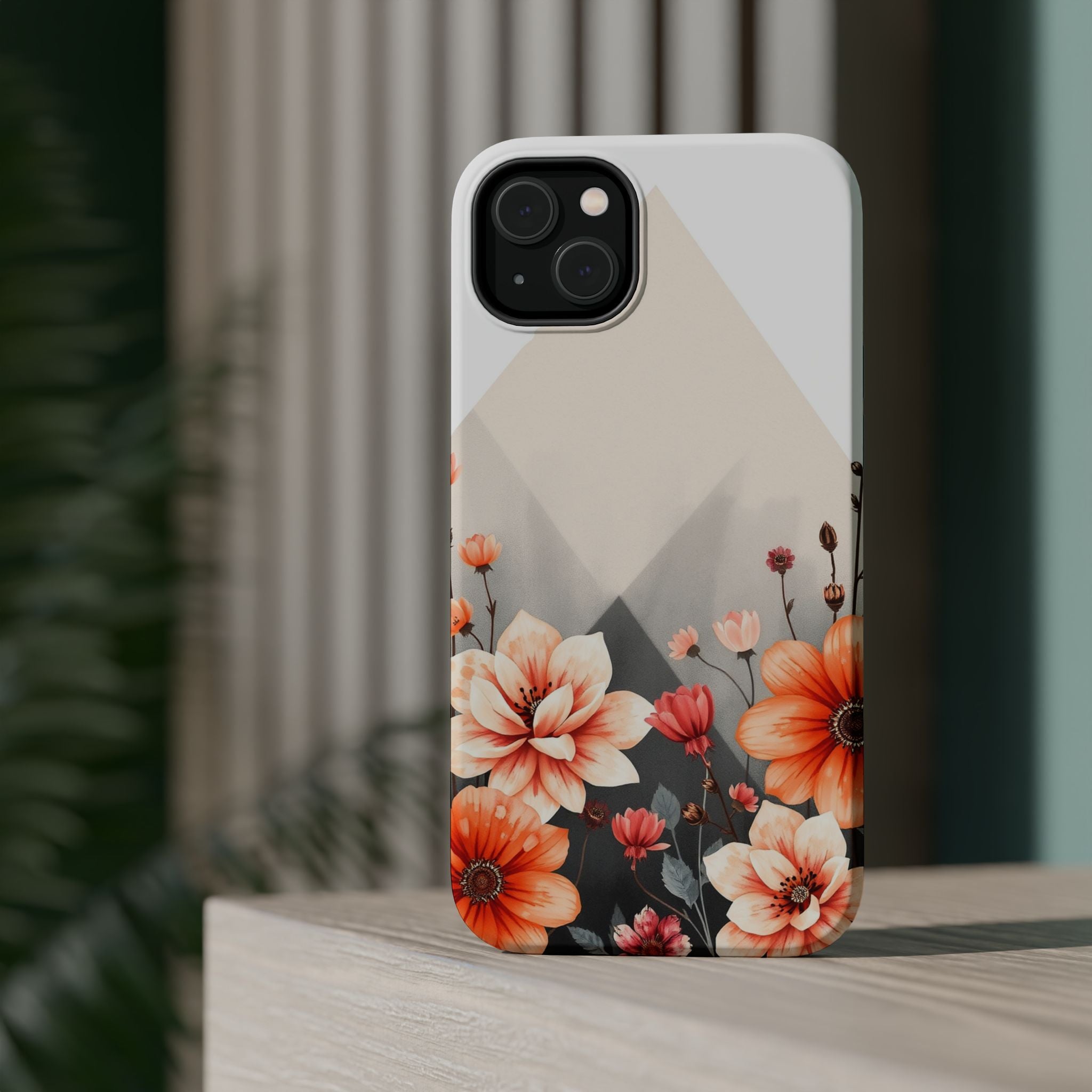 iPhone Floral Geometric Vibrant Design Slim Snap Case · iPhone Case