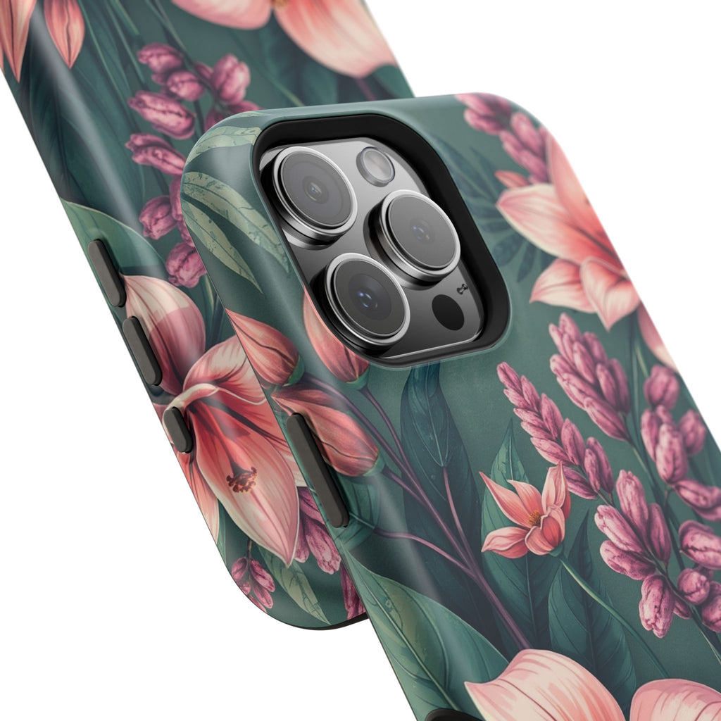 iPhone Mint And Blush Jungle Floral Slim Everyday Designer Case · iPhone Case