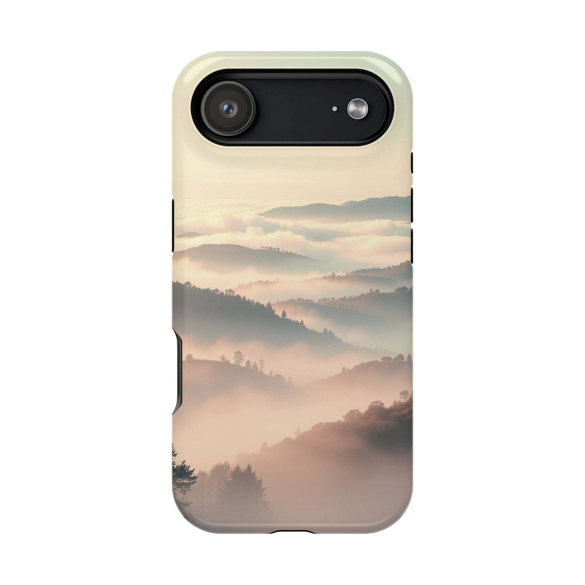 iPhone Mint And Blush Fog Rolling Over Hills Slim iPhone Everyday · iPhone Case
