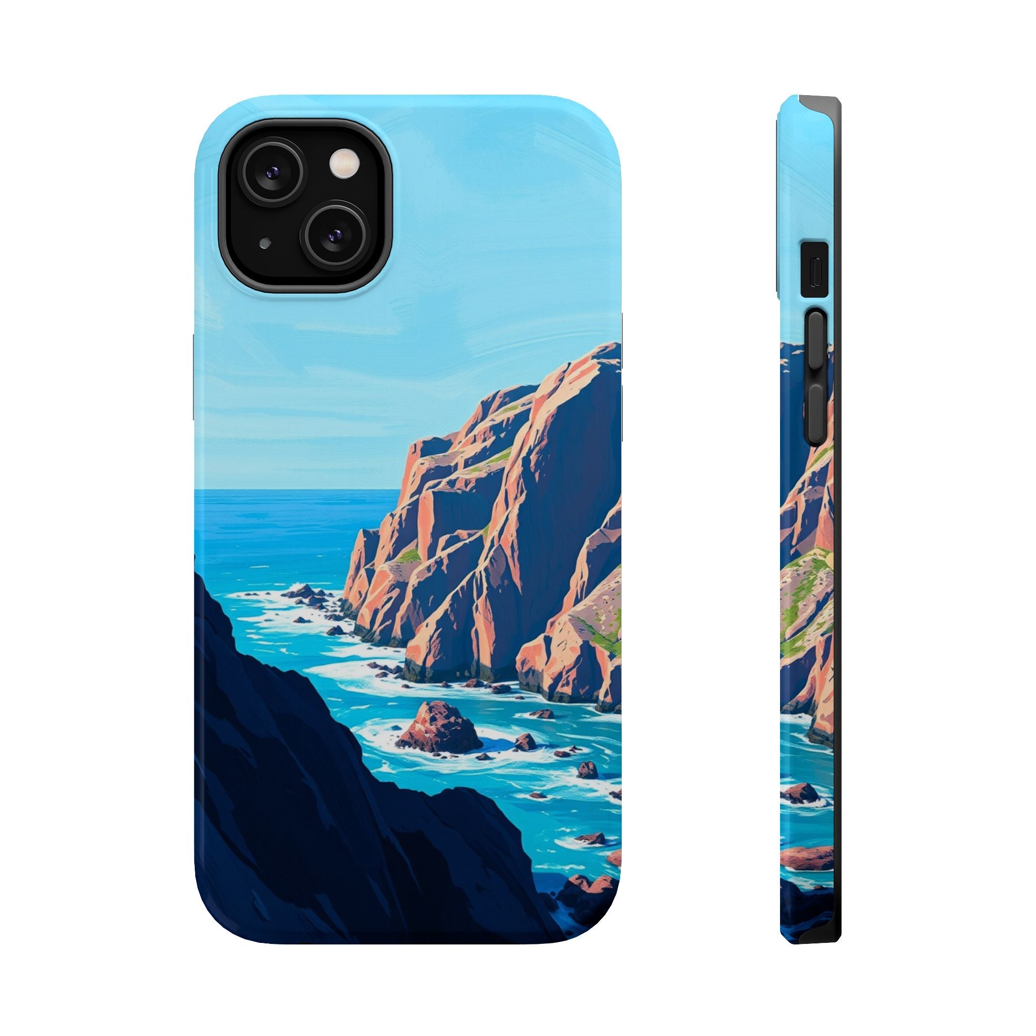 iPhone Rocky Coastline Oil Painting Impressionist iPhone Clean Minimal · iPhone