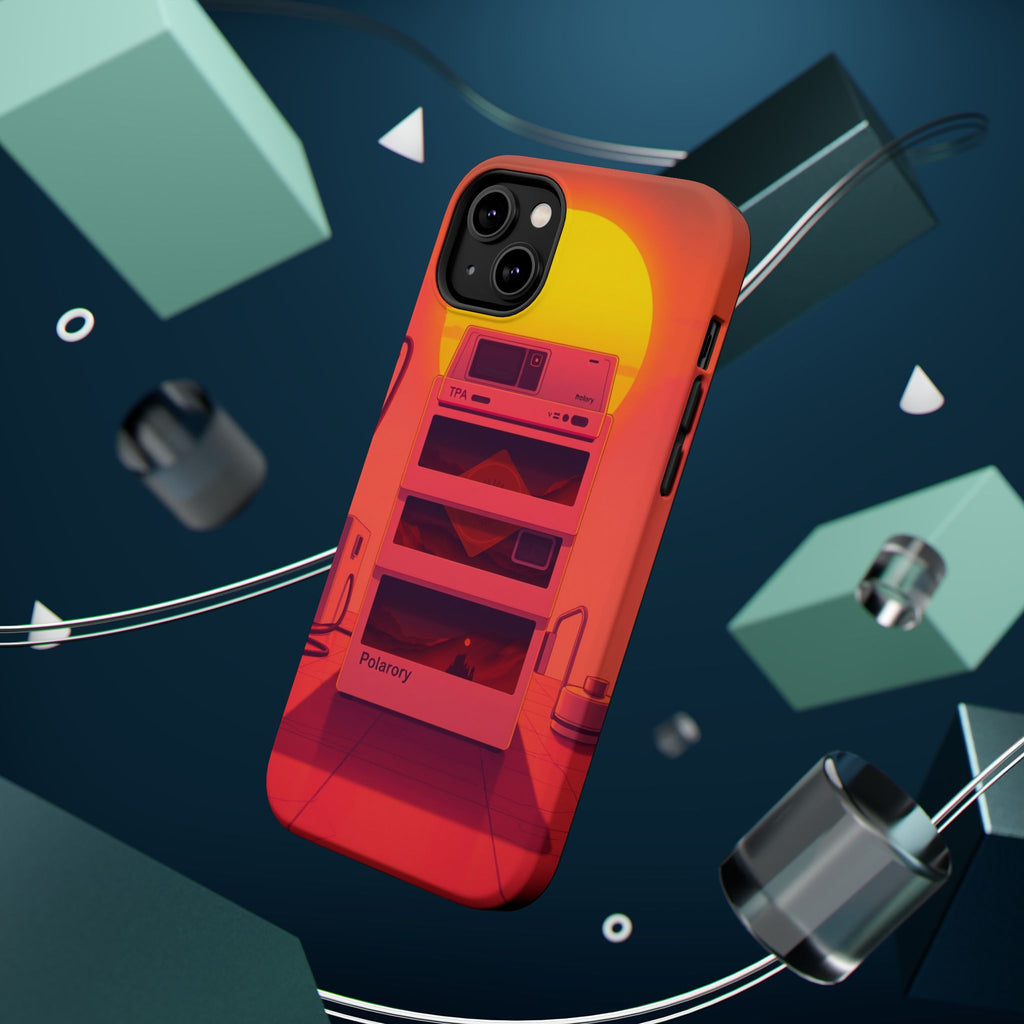 iPhone Polaroid Stack Memory Neon Cyberpunk Slim Everyday Designer Case · iPhone