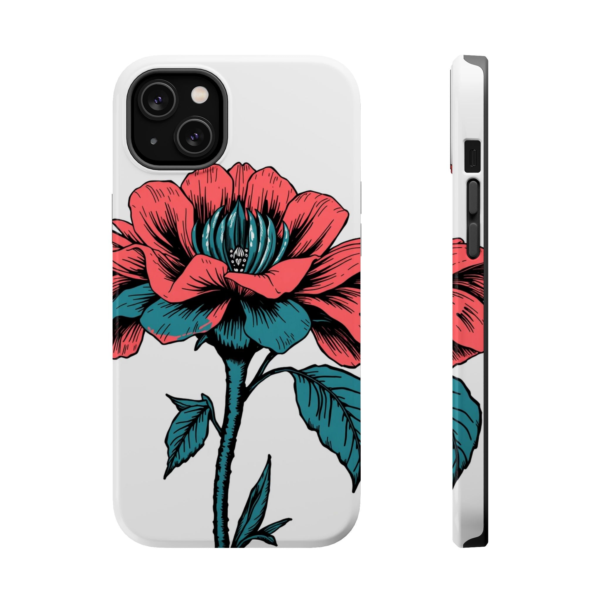 iPhone Garden Party Bloom Dark Gothic Ink Slim Snap Case · iPhone Case