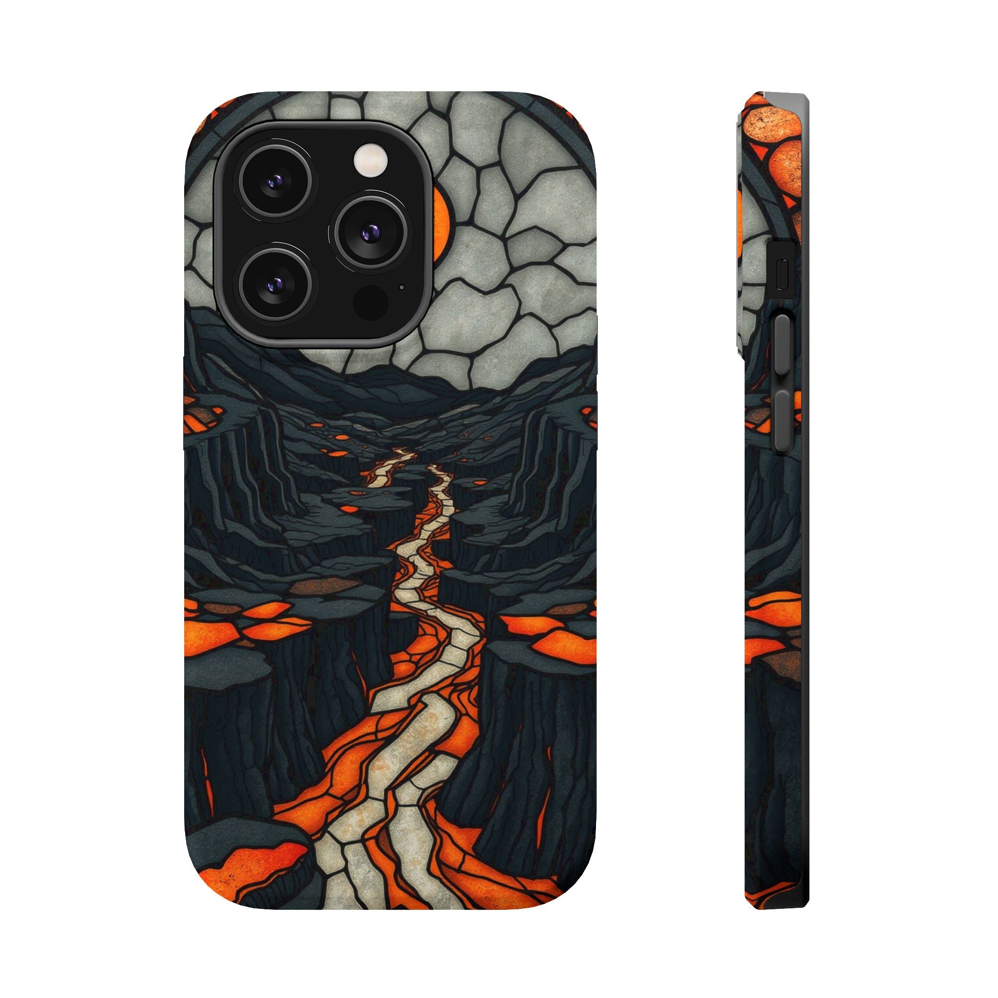 iPhone Charcoal And Copper Lava Field Slim Everyday Designer Case · iPhone Case