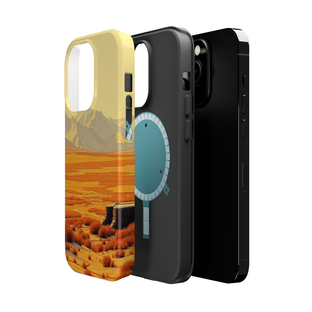 iPhone Mustard And Rust Tundra Expanse Slim Everyday Designer Case · iPhone Case