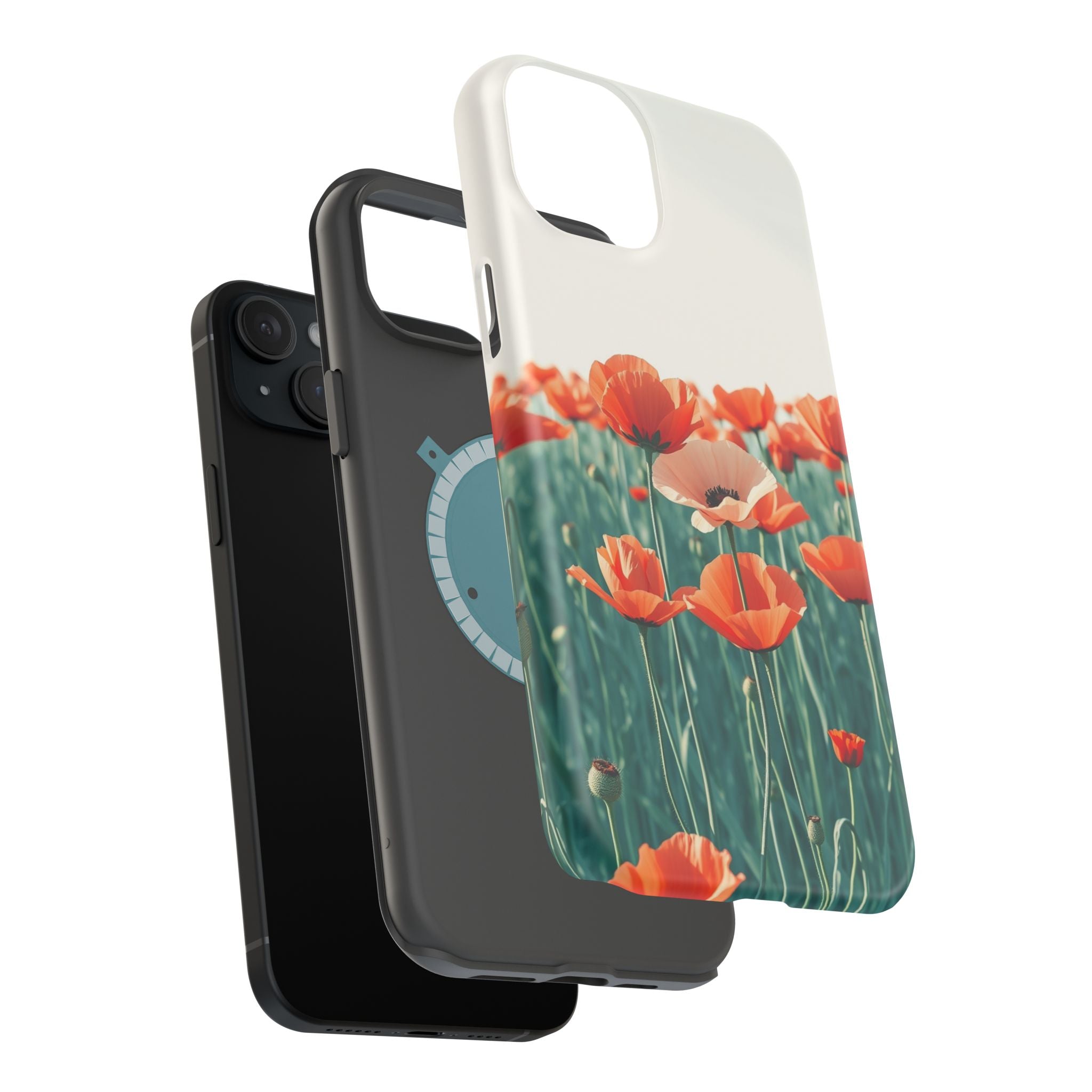 iPhone Mint And Blush Poppy Field 10 Slim Everyday Designer Case · iPhone Case