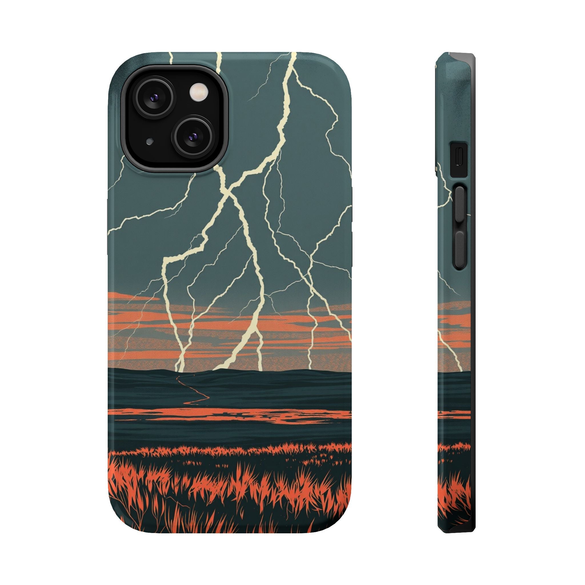 iPhone Prairie Lightning Risograph Print Slim Everyday iPhone Designer · iPhone