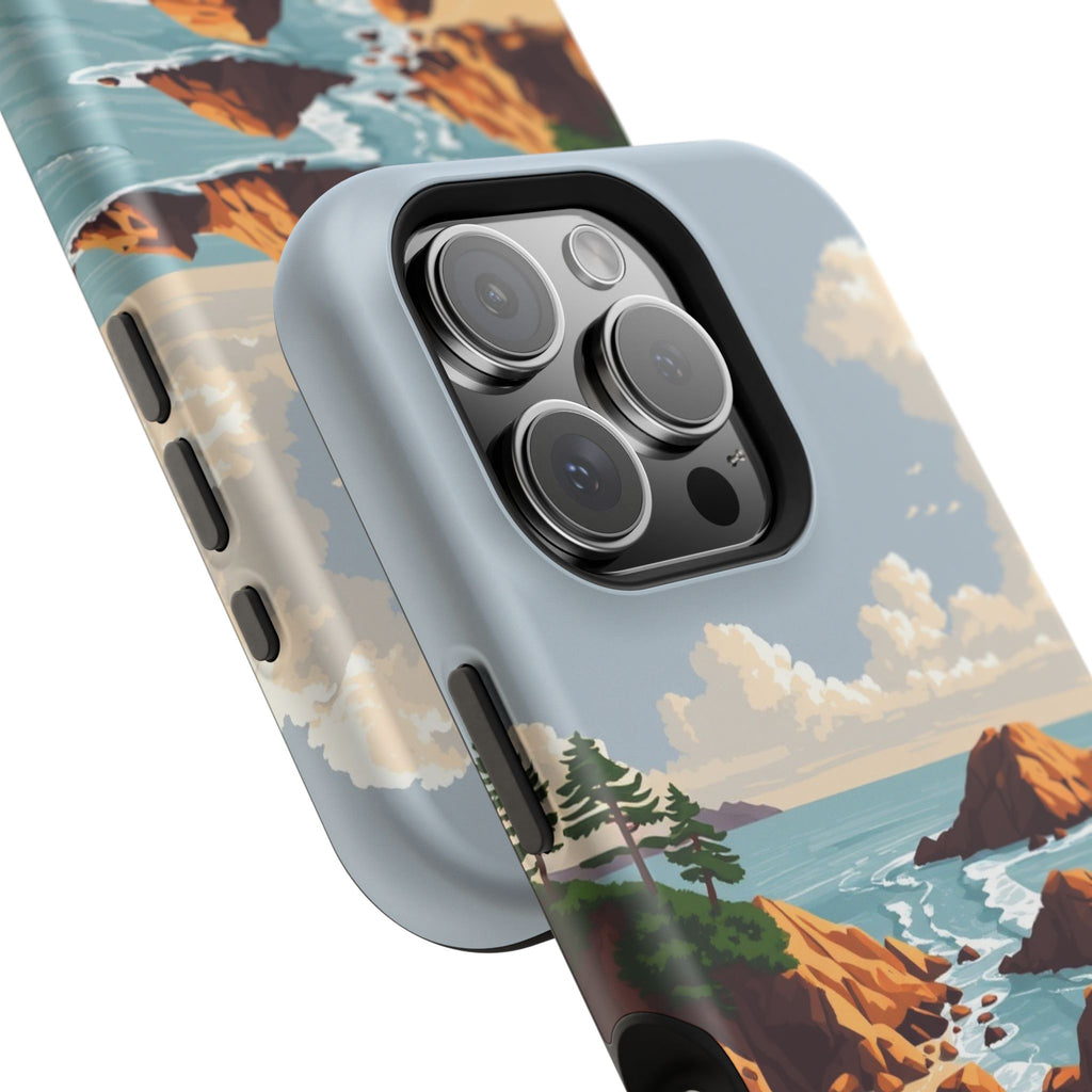 iPhone Mustard And Rust Pebble Beach Slim Everyday Designer Case · iPhone Case