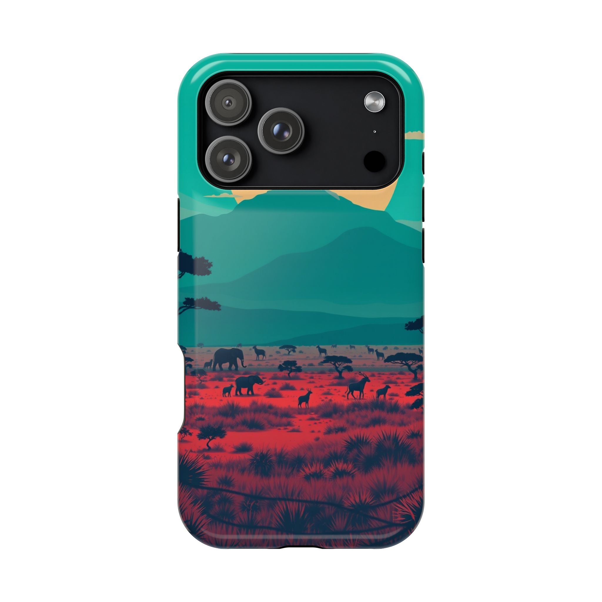 iPhone Savanna Horizon Vintage Retro Poster Slim iPhone Everyday · iPhone Case