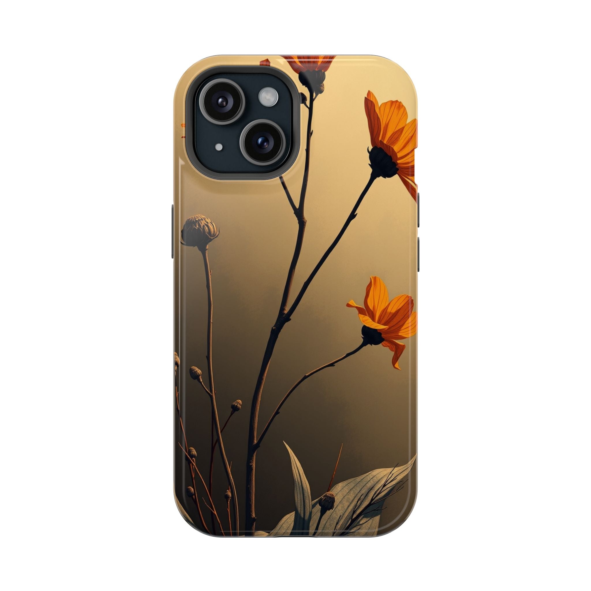 iPhone Burnt Orange And Sand Botanical Illustration Gal Slim Snap Case · iPhone