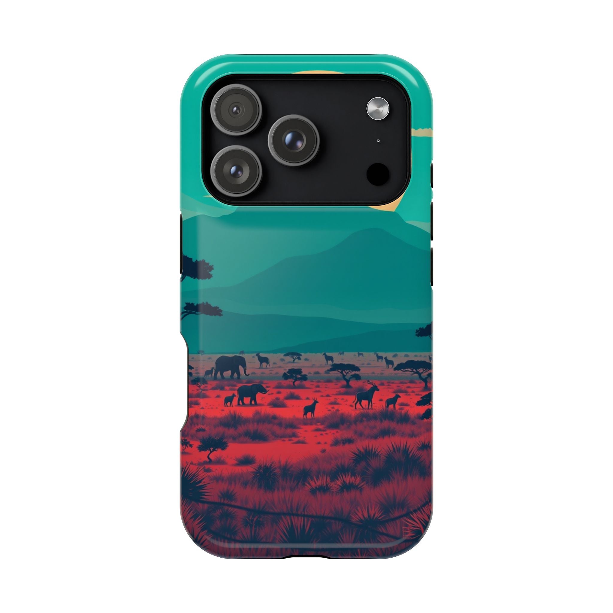 iPhone Savanna Horizon Vintage Retro Poster Slim iPhone Everyday · iPhone Case
