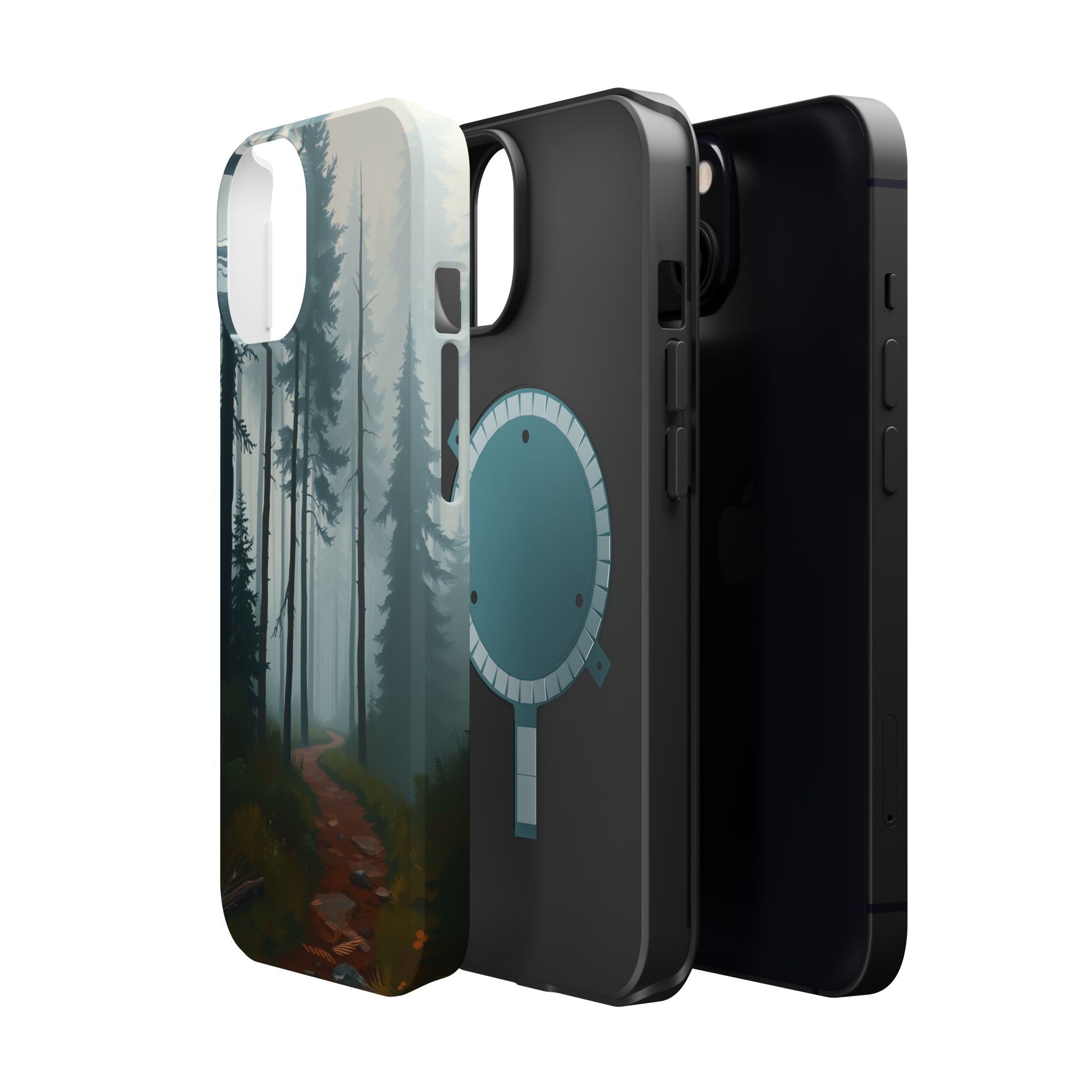 iPhone Serene Misty Forest Path Design Slim Everyday Designer Case · iPhone Case