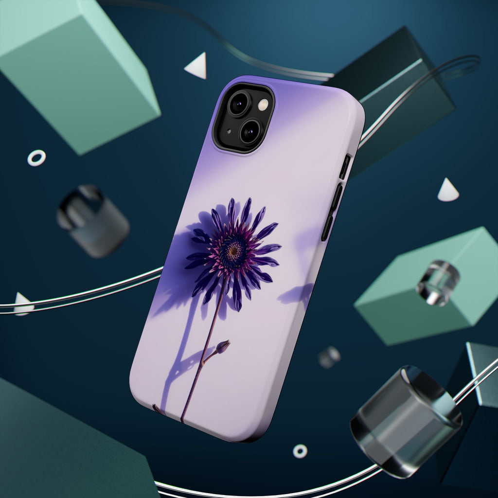 iPhone Indigo And Violet Dried Flower Flat Lay Soft iPhone Finish · iPhone Case