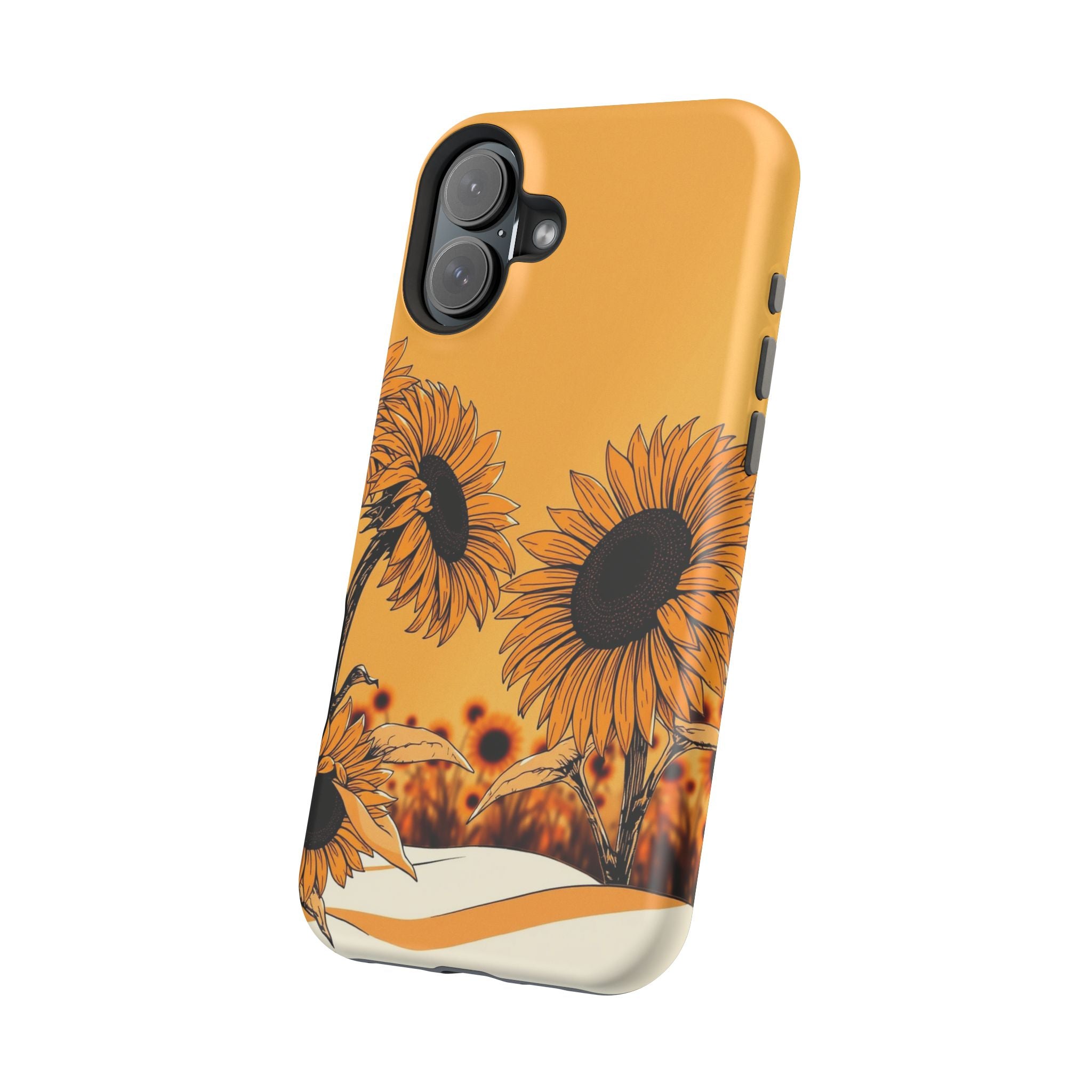 iPhone Burnt Orange And Sand Sunflower Pop Slim iPhone Everyday · iPhone Case