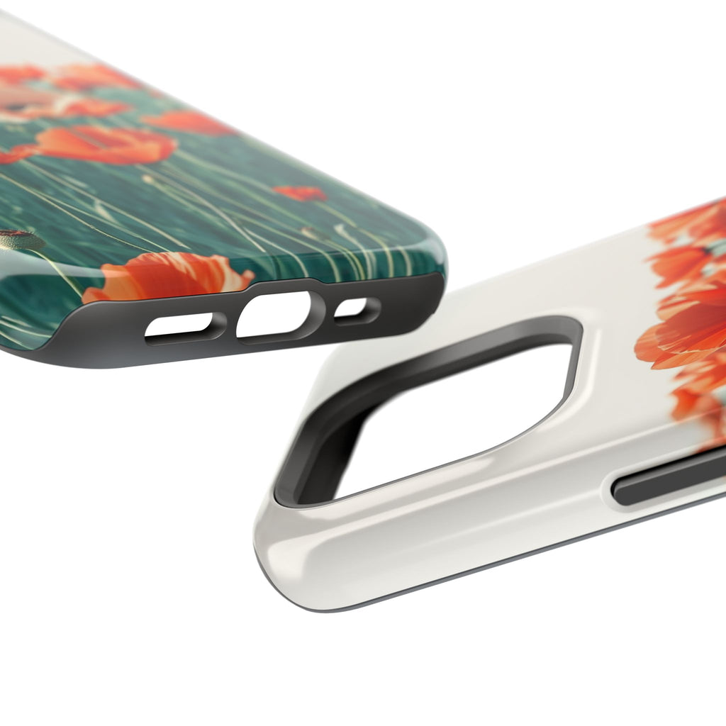 iPhone Mint And Blush Poppy Field 10 Slim Everyday Designer Case · iPhone Case
