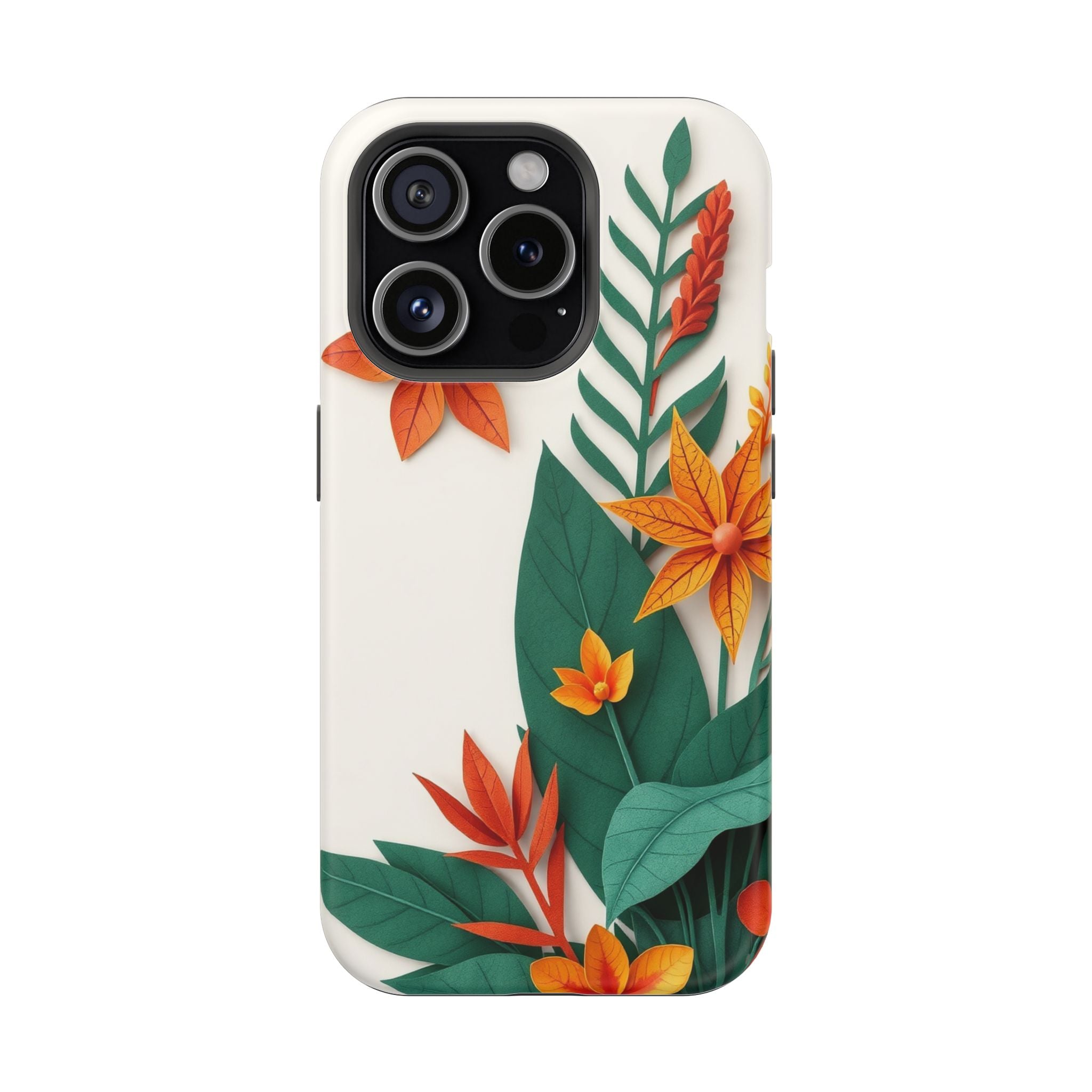 iPhone Jungle Floral Paper Cut Art Bold Modern Everyday Snap Case · iPhone Case