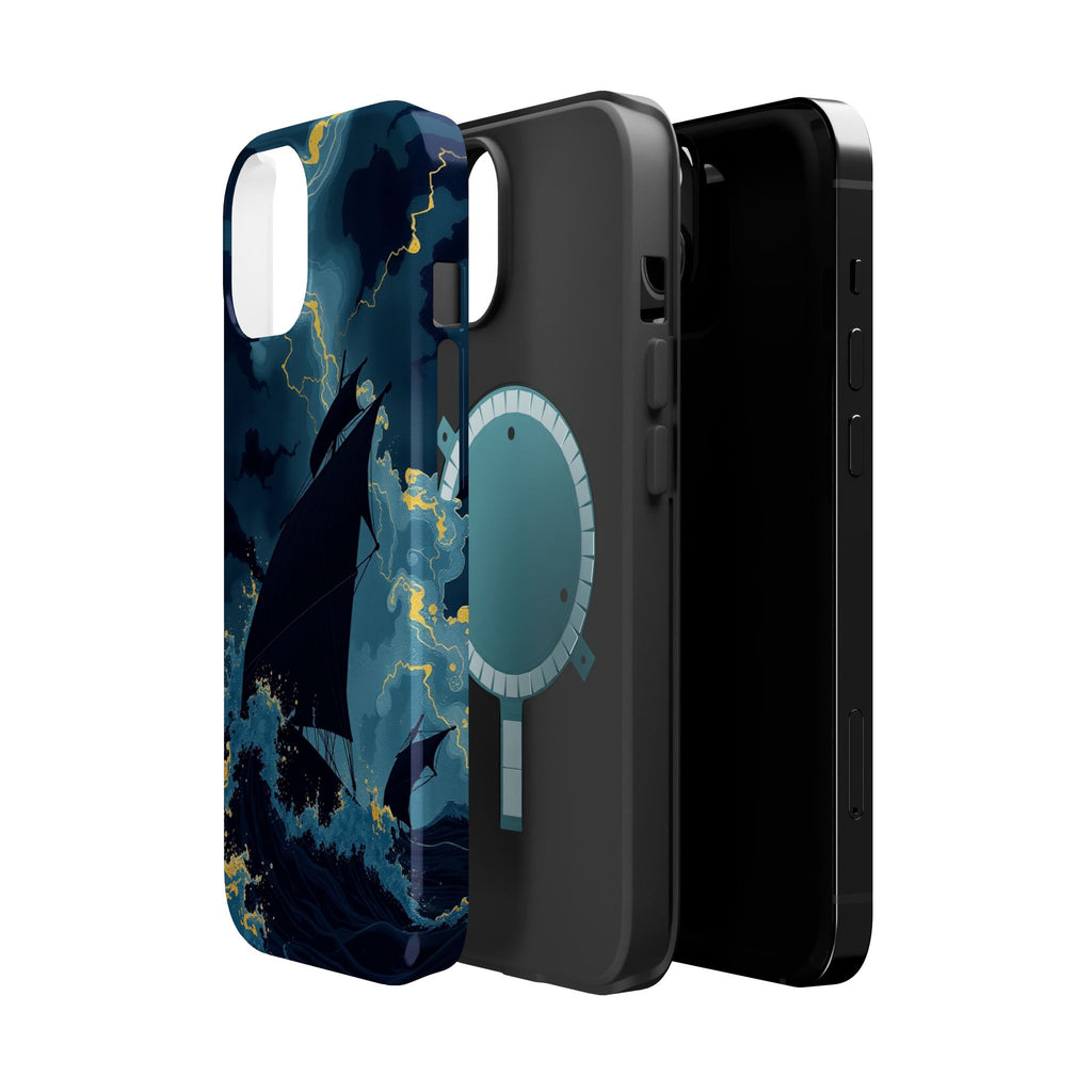 iPhone Black And Crimson Storm at Sea Slim Everyday Designer Case · iPhone Case