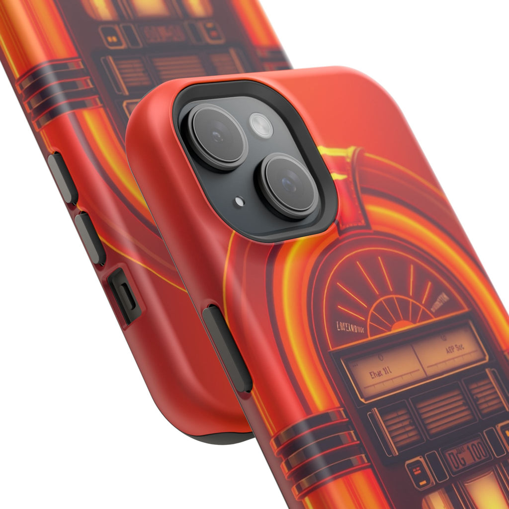 iPhone Jukebox Glow Neon Cyberpunk Bold Modern Everyday Snap Case · iPhone Case