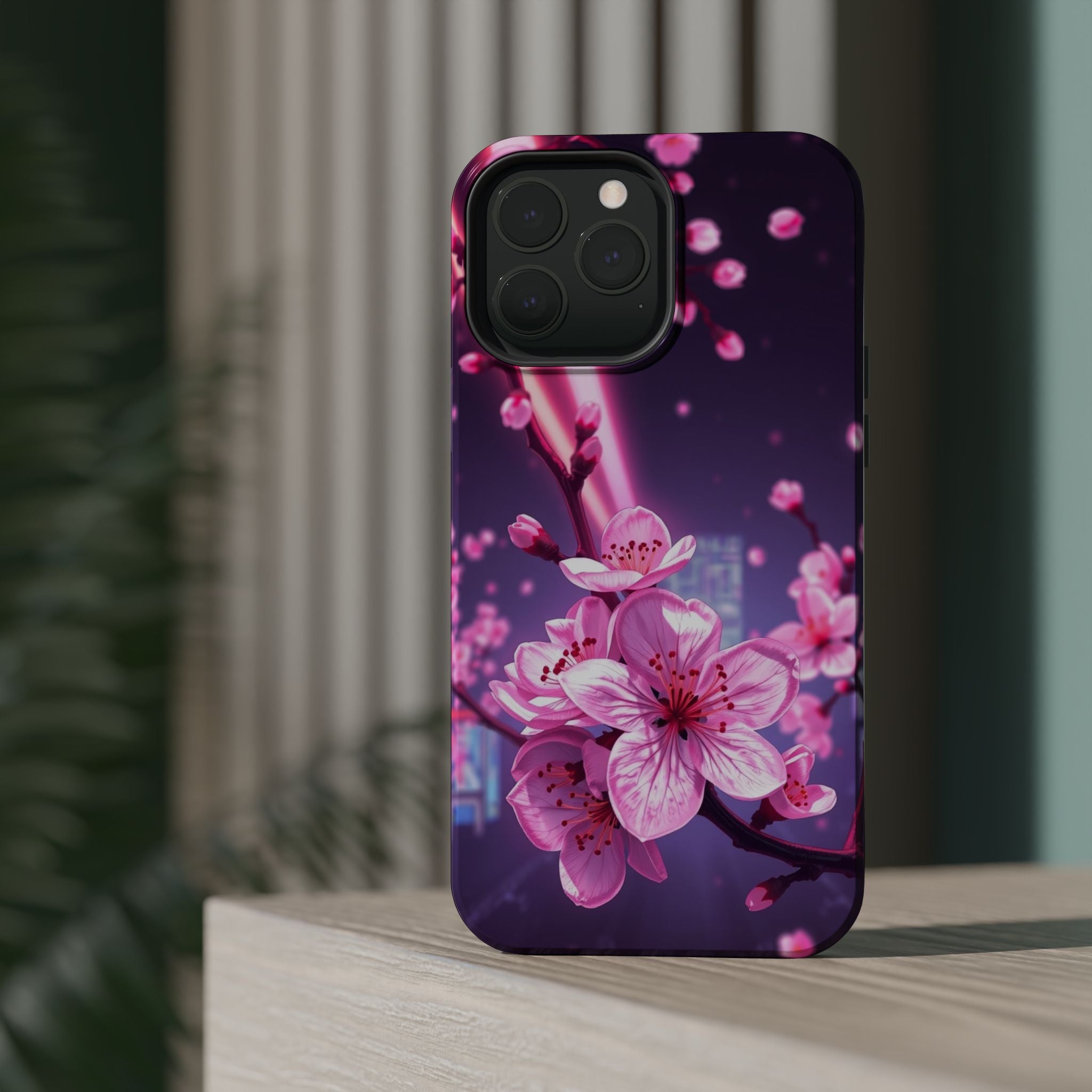 iPhone Cherry Blossom Electric Art Bold Modern Everyday Snap Case · iPhone Case