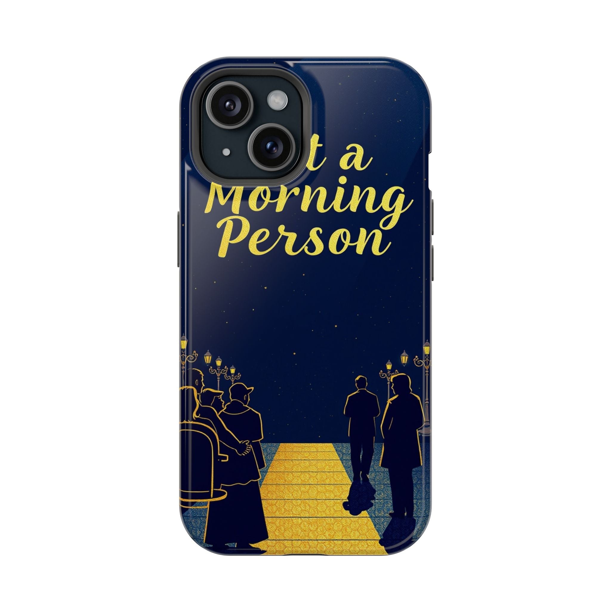 iPhone Midnight Blue And Silver Not a Morning Person Slim Snap Case · iPhone Cas