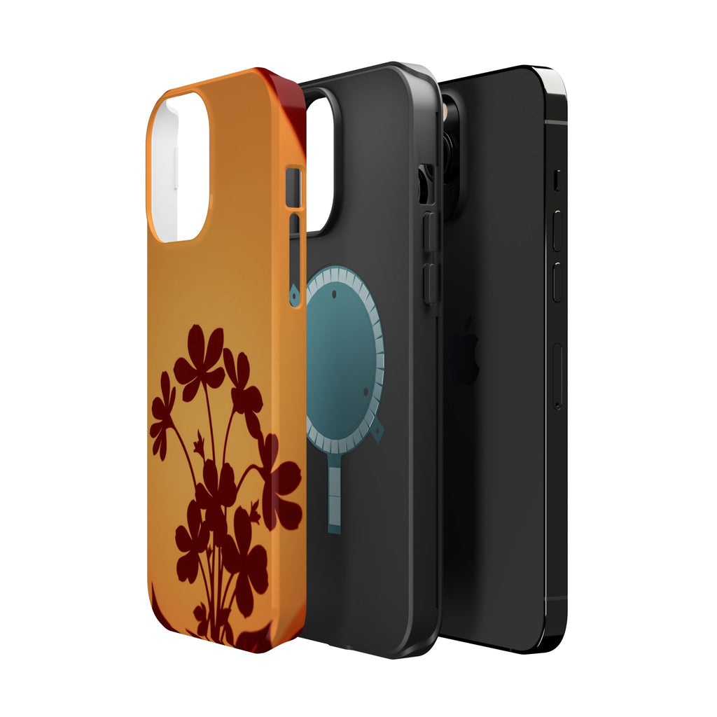 iPhone Floral Silhouette Electric Art Slim Everyday Designer Case · iPhone Case