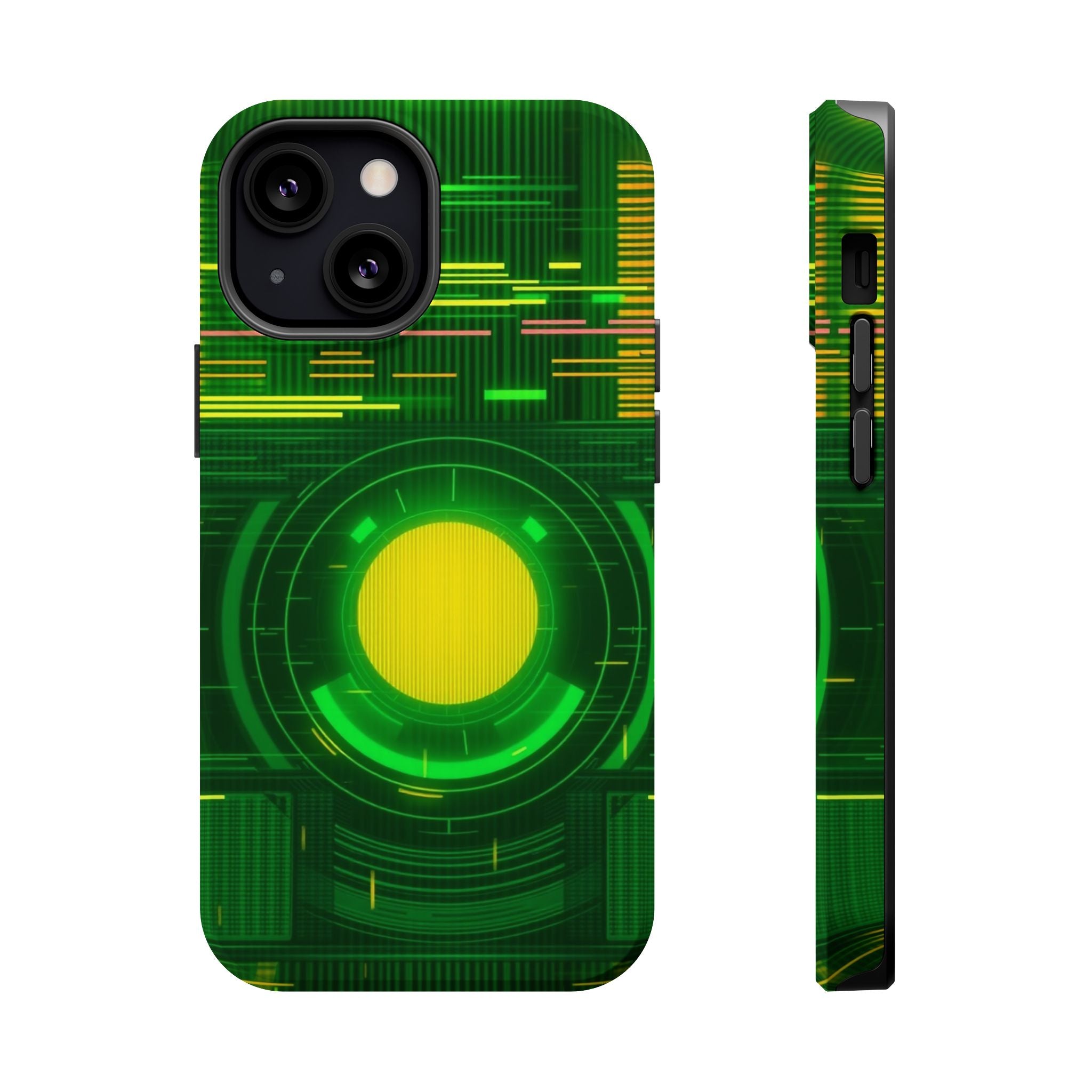iPhone Emerald Green And Gold VHS Static Slim Everyday Designer Case · iPhone Ca