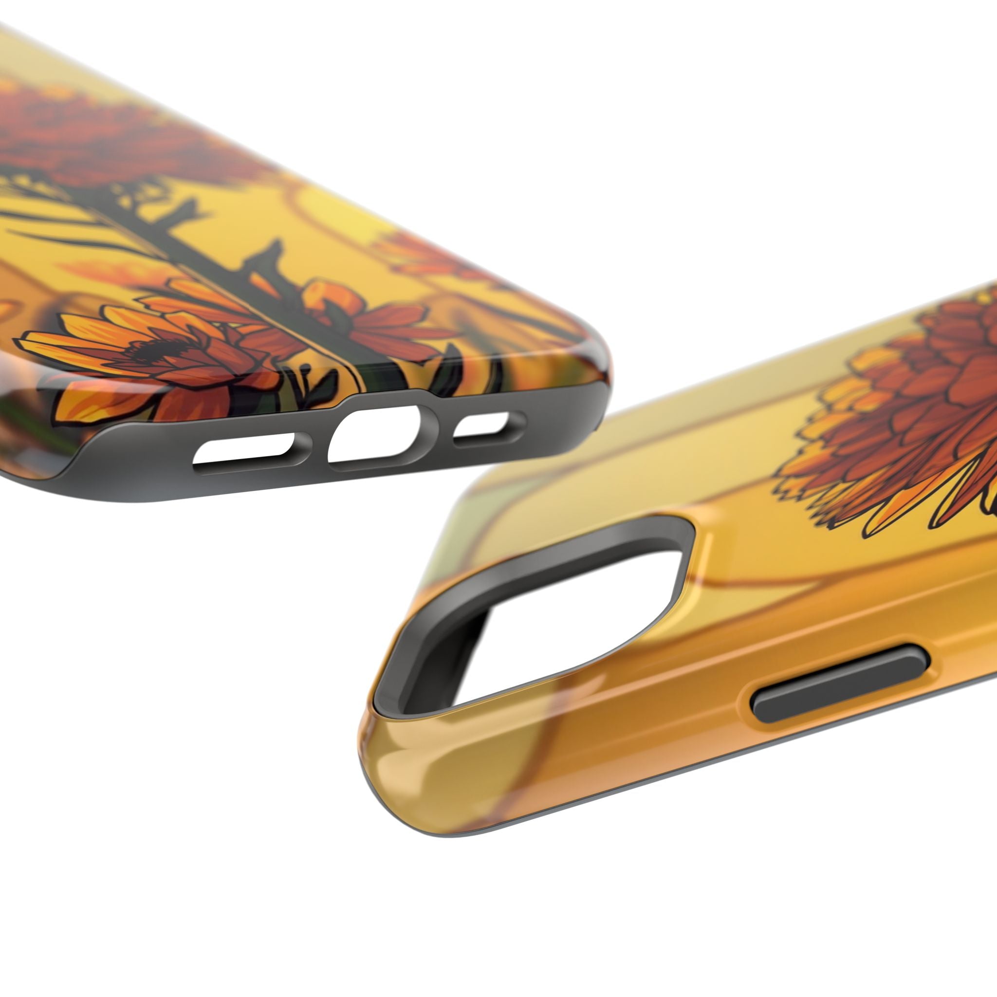 iPhone Sunset Amber And Peach Ranunculus Stack Soft iPhone Finish · iPhone Case
