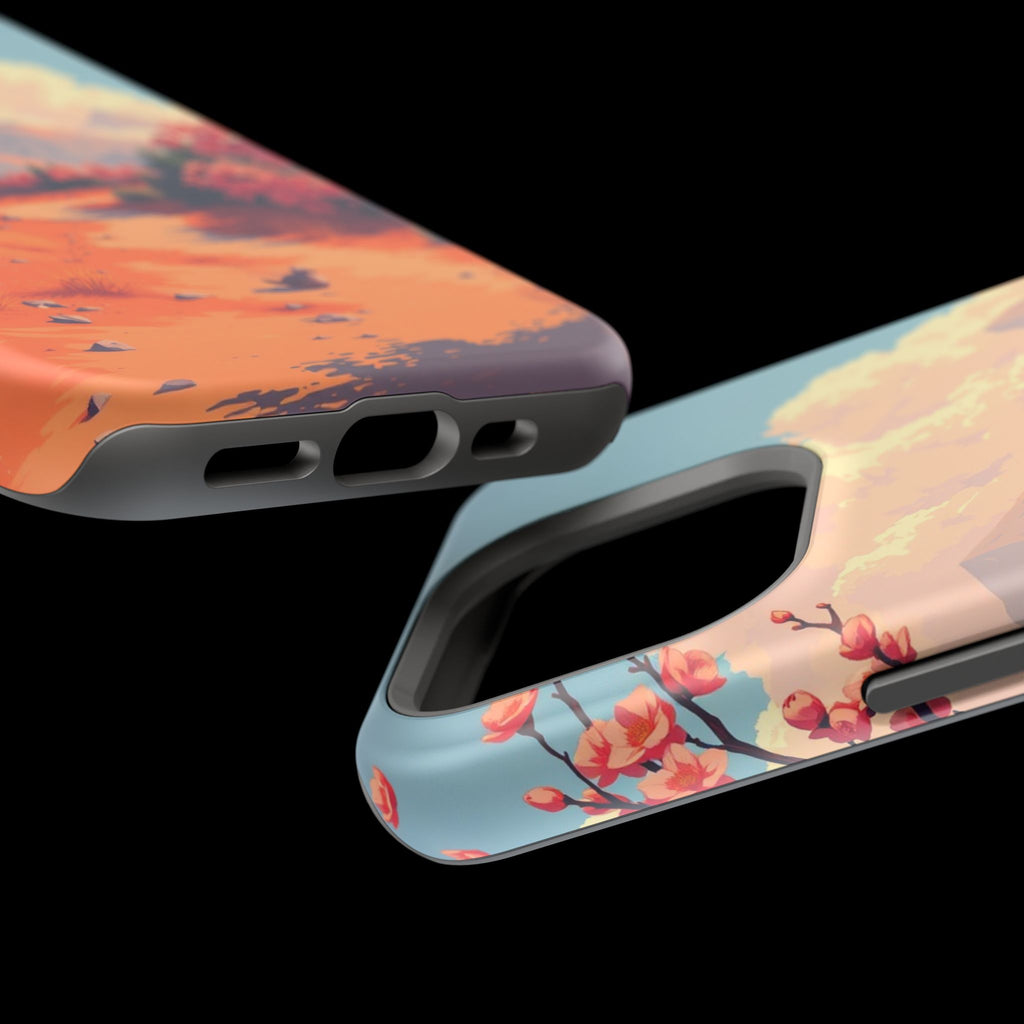 iPhone Burnt Orange And Sand Blossom Trail Slim iPhone Everyday · iPhone Case