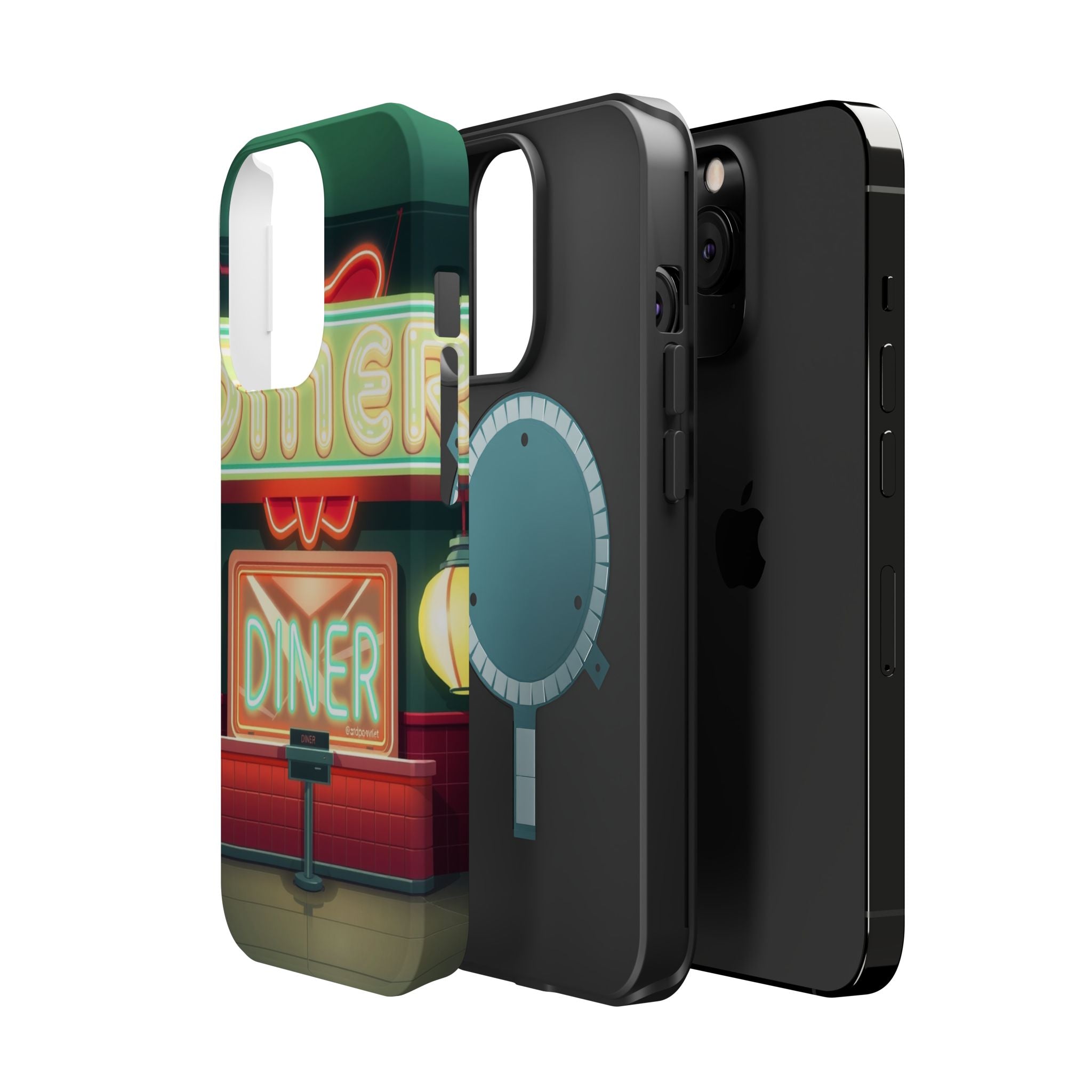 iPhone Neon Diner Sign Mystic Art Bold Modern Everyday Snap Case · iPhone Case