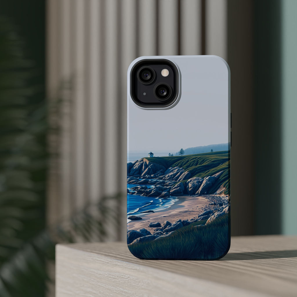 iPhone Midnight Blue And Silver Pebble Beach Soft iPhone 20 Finish · iPhone Case