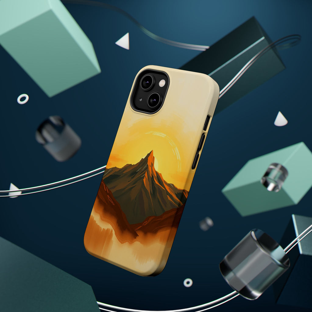 iPhone Mustard And Rust Mountain at Sunrise Slim iPhone Everyday · iPhone Case