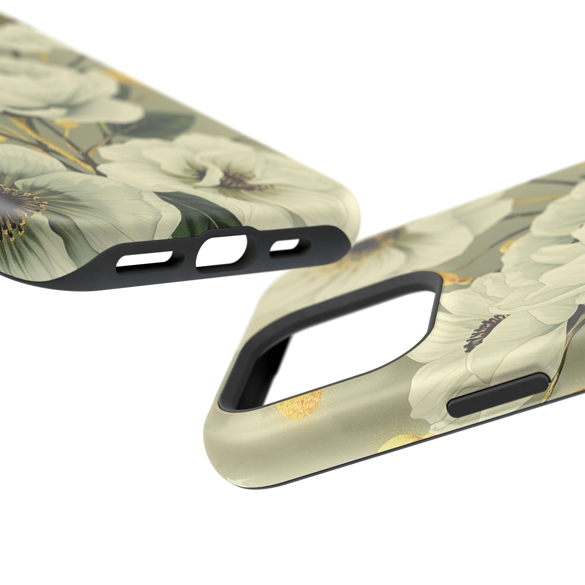 iPhone Sage And Ivory Floral Ink Wash Slim Everyday iPhone 14 Designer · iPhone