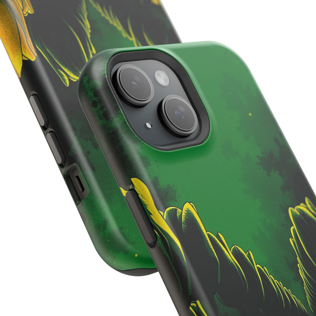 iPhone Tulip Row Emerald Green And Gold Slim Snap Case · iPhone Case