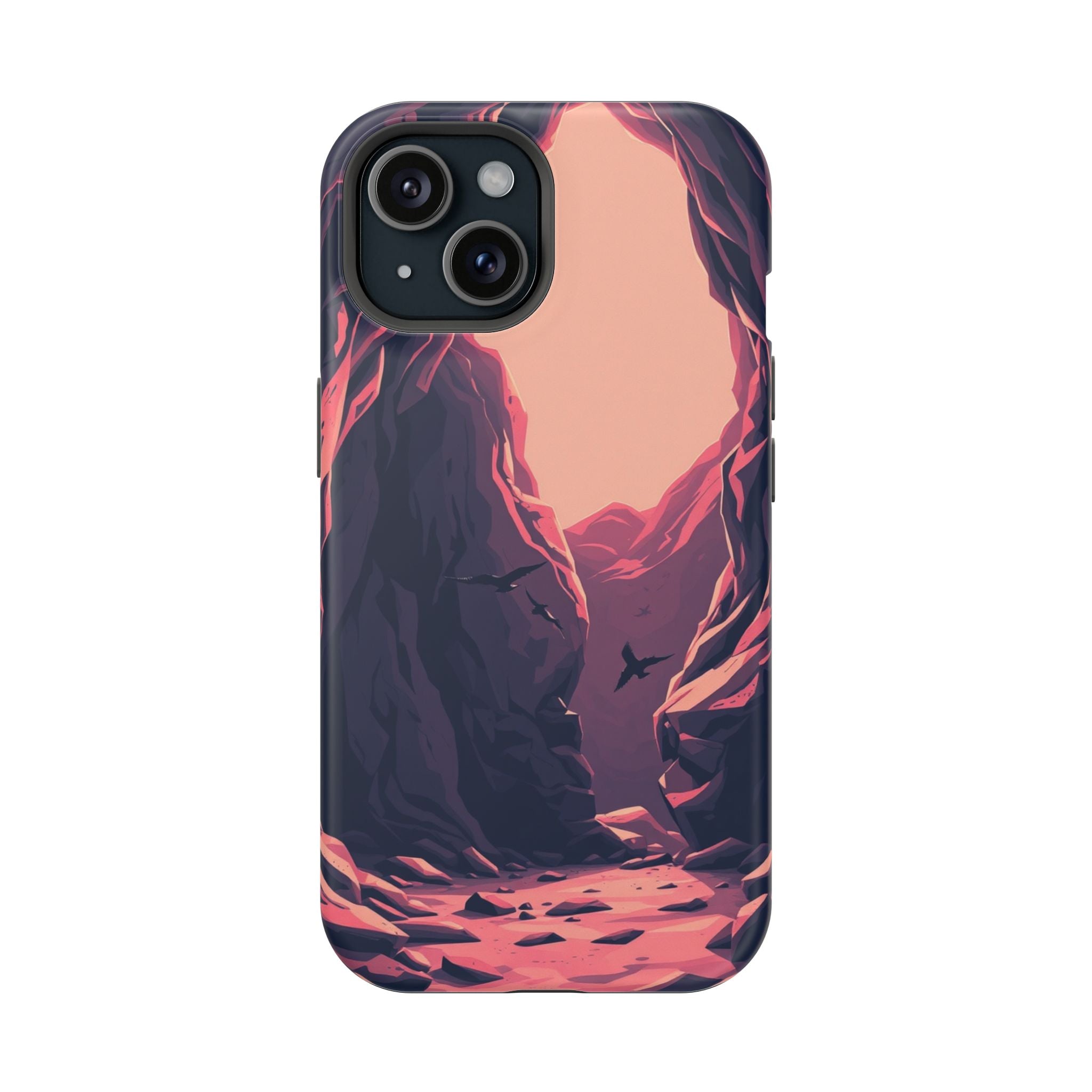 iPhone Rose Pink And Cream Dark Crystal Cave Slim Everyday Designer Case · iPhon