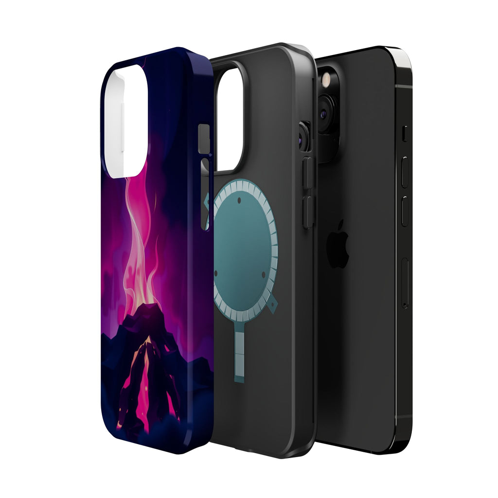 iPhone Cyan And Magenta Wildfire Glow Slim Everyday Designer Case · iPhone Case