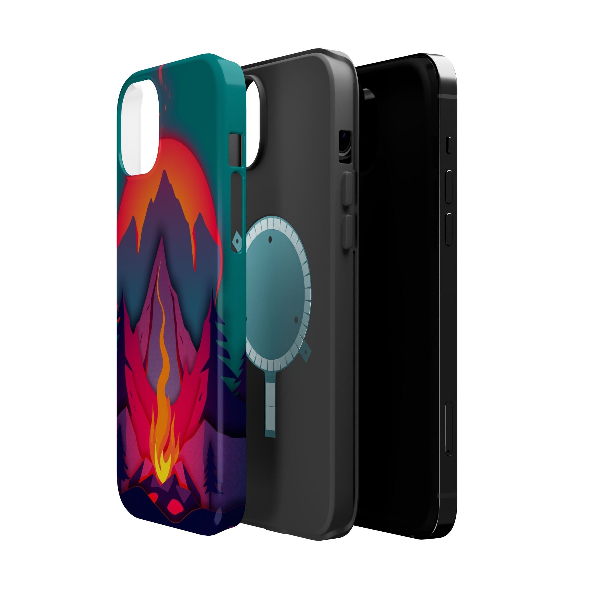 iPhone Cyan And Magenta Wildfire Glow Slim Everyday iPhone 12 Designer · iPhone