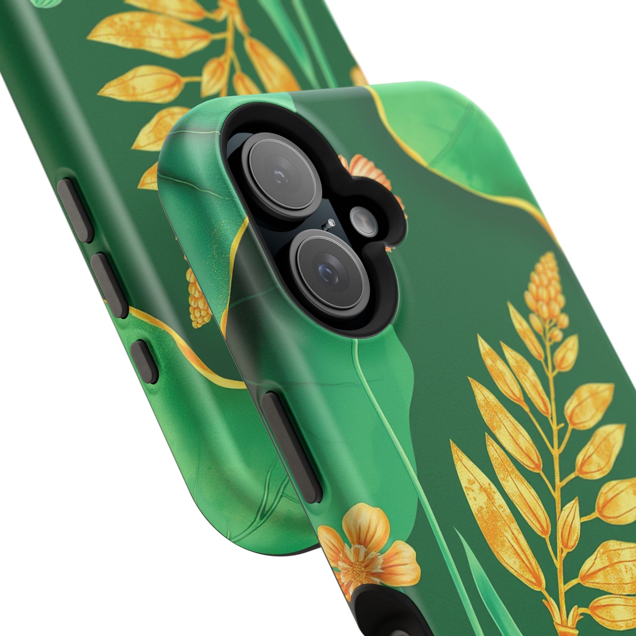 iPhone Emerald Green And Gold Botanical Illustration Ga Slim Snap Case · iPhone