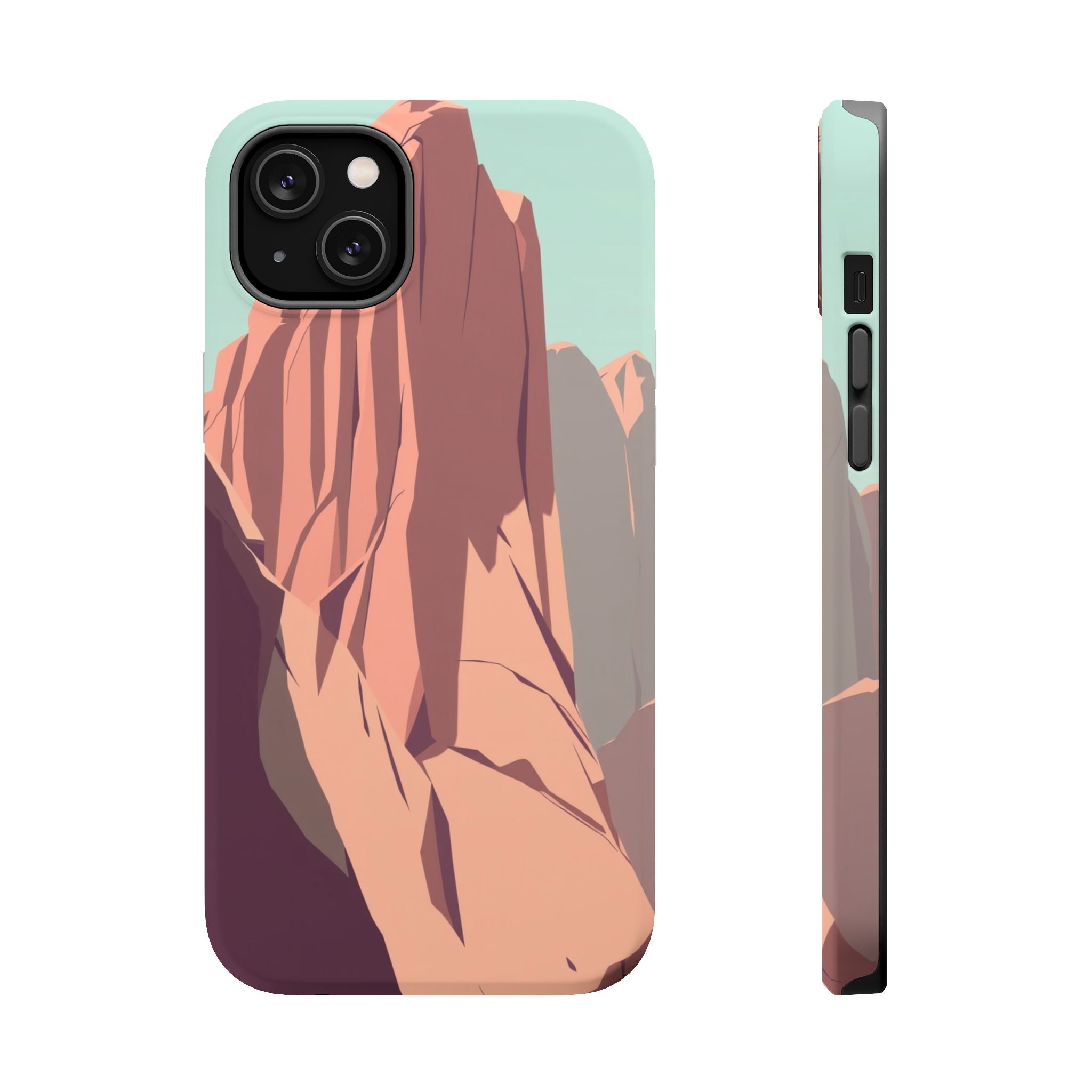 iPhone Rose Pink And Cream Canyon Wall Slim Everyday Designer Case · iPhone Case