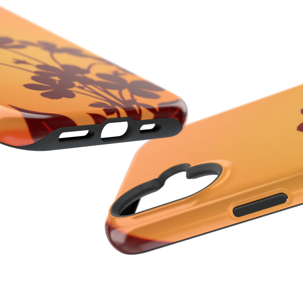 iPhone Floral Silhouette Electric Art Slim Everyday Designer Case · iPhone Case