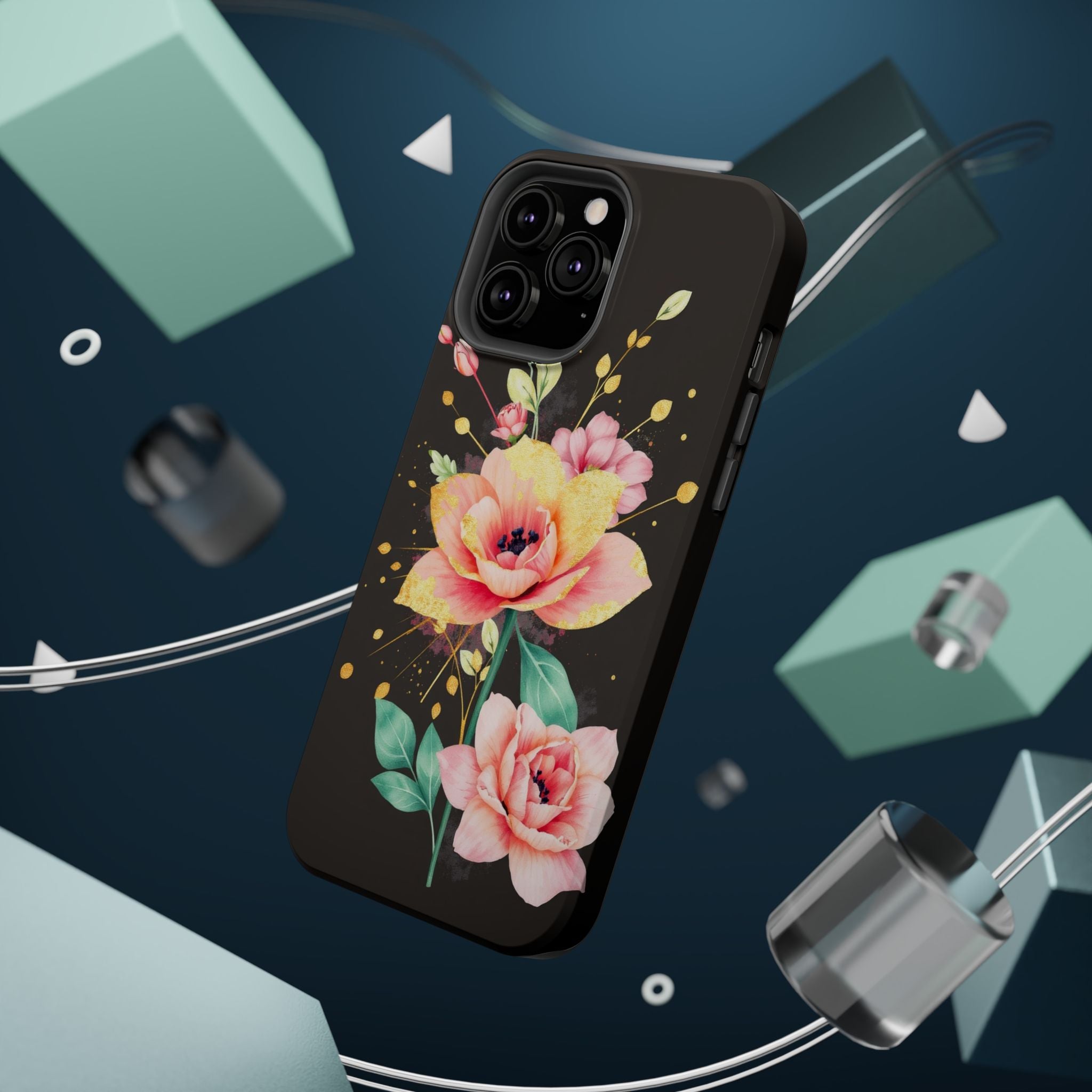 iPhone Earthy Floral Watercolor Splash Design Clean iPhone 14 Minimal · iPhone C