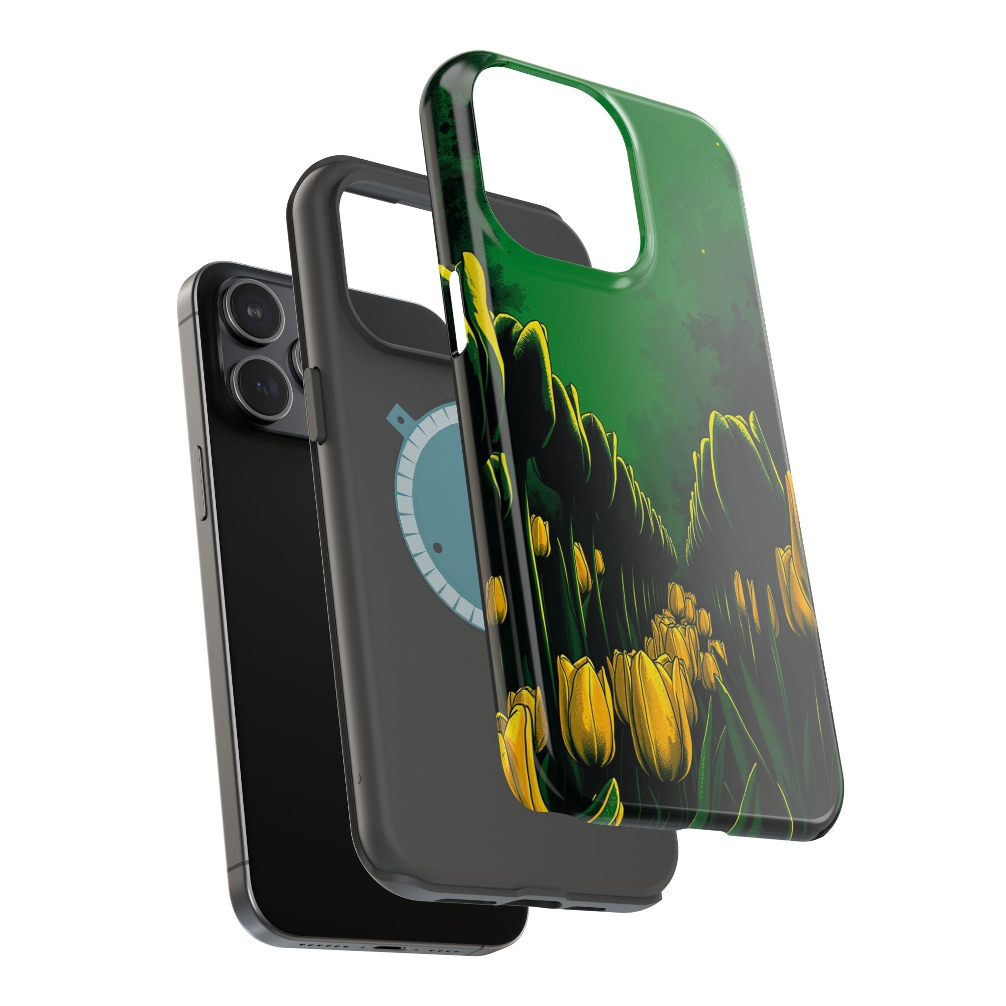 iPhone Tulip Row Emerald Green And Gold Slim Snap Case · iPhone Case