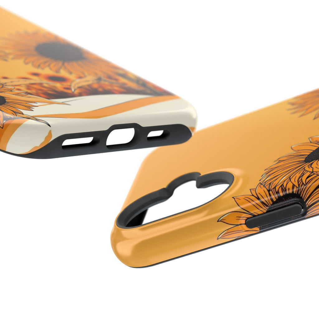 iPhone Burnt Orange And Sand Sunflower Pop Slim iPhone Everyday · iPhone Case