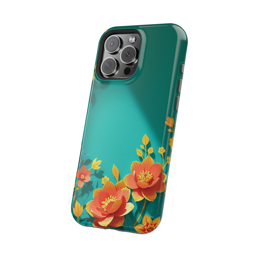 iPhone Floral Gold Foil Paper Cut Art Slim Everyday Designer Case · iPhone Case