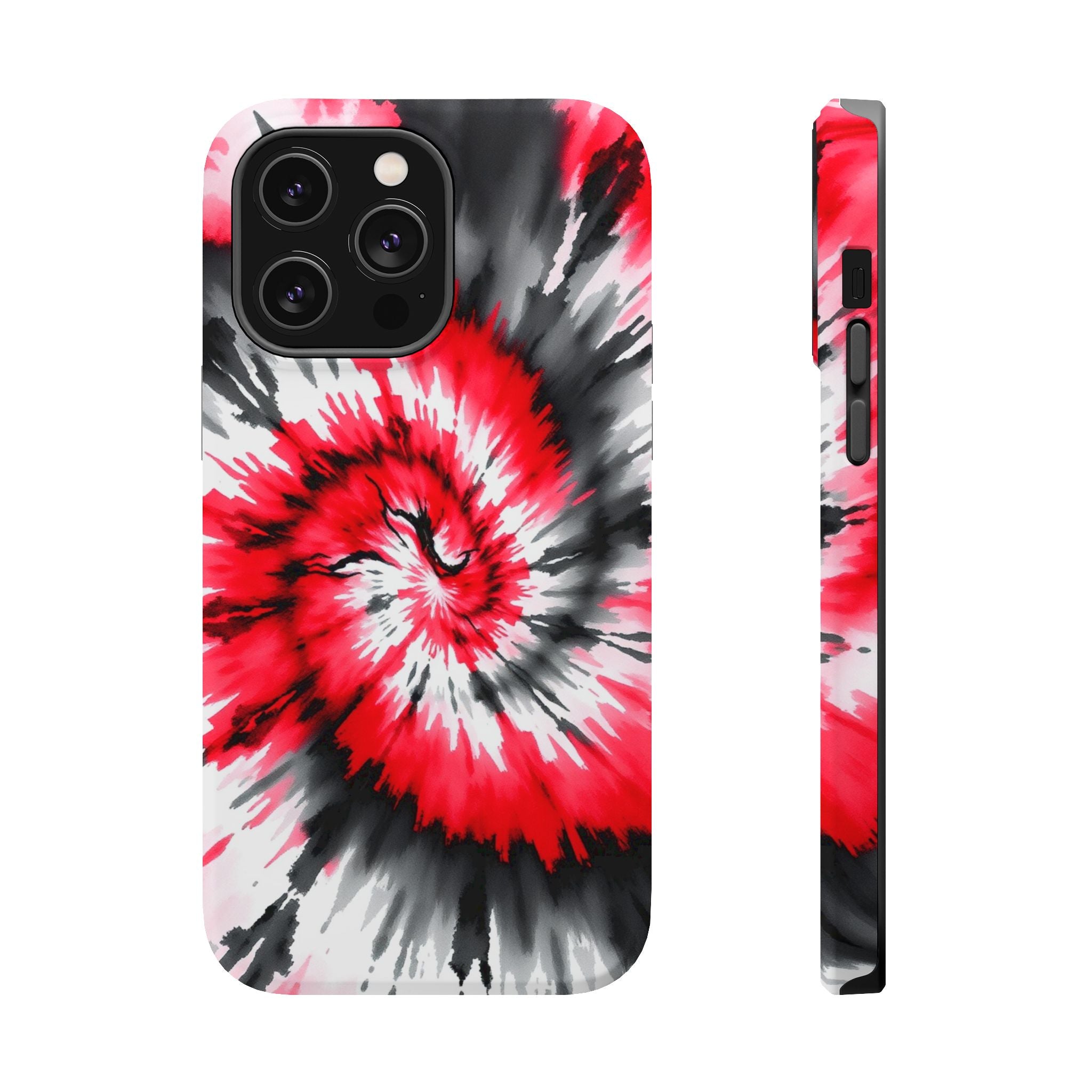 iPhone Black And Crimson Tie-Dye Vortex Slim Everyday iPhone Designer · iPhone C