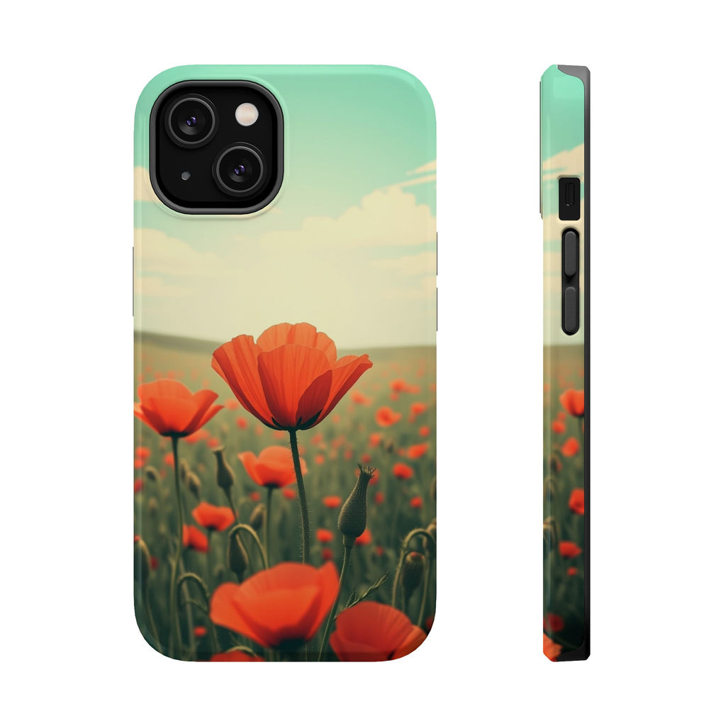 iPhone Radiant Poppy Field Design Bold Modern Everyday Snap Case · iPhone Case