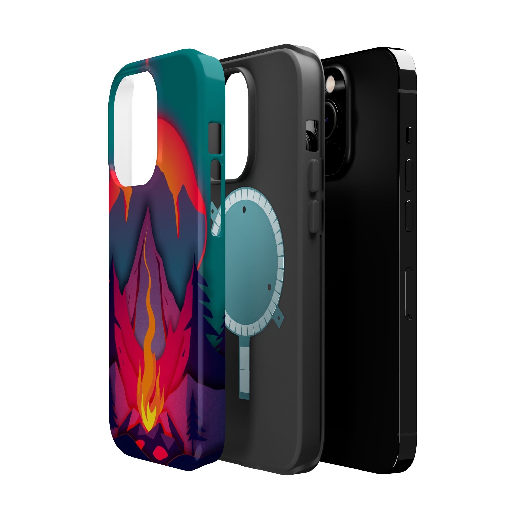 iPhone Cyan And Magenta Wildfire Glow Slim Everyday iPhone 12 Designer · iPhone